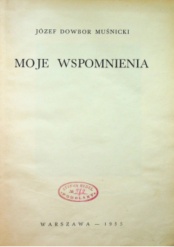 Moje wspomnienia 1935 r.