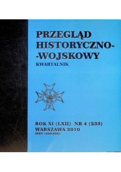 Przegląd historyczno wojskowy rok XI nr 4