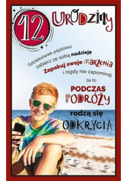 Kartka okolicznościowa Urodziny 12 U90