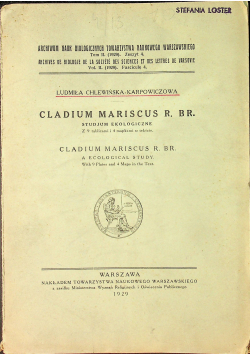 Claudium mariscus 1929 r