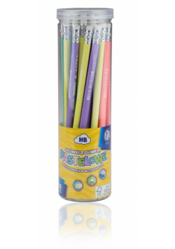 Ołówek pastel HB z miarką i gumką Drum (36szt)