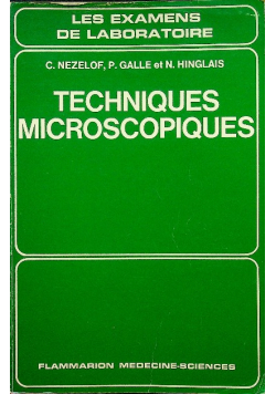 Techniques microscopique