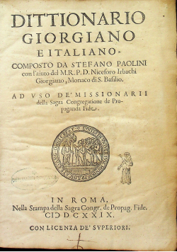 Dittionario giorgiano e italiano 1929 r