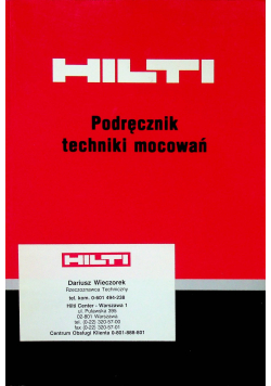 Hilti podręcznik techniki mocowań