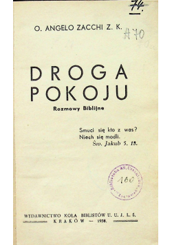 Droga pokoju 1938 r
