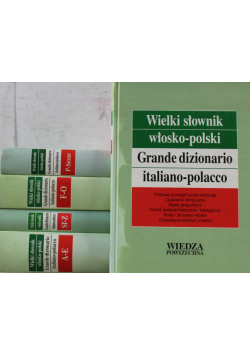 Wielki słownik włosko polski 5 tomów