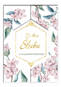 Karnet A5 z bilecikiem Ślub Jabłoń