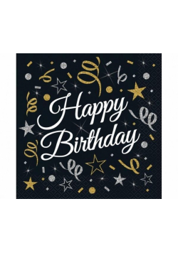 Serwetki papierowe B&C Happy Birthday 33x33cm 20sz