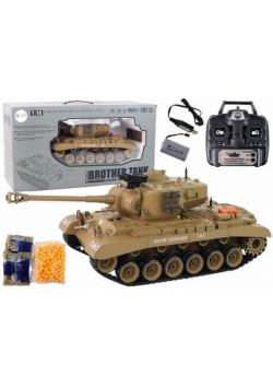 Czołg R/C 1:18 z dźwiękiem jasny brązowy