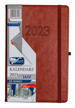 Kalendarz 2023 A5 Jazz dzienny brązowy