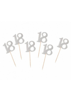 Piker B&C 18 srebrny 6szt.