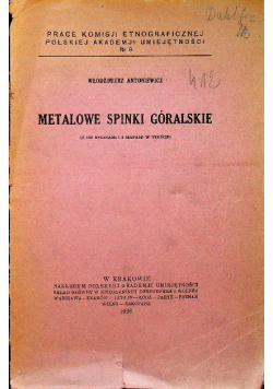 Metalowe spinki góralskie 1928 r.