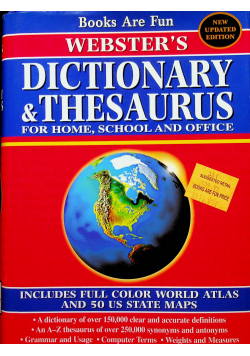 Webster s Dictionary & Thesaurus for Home School and Office