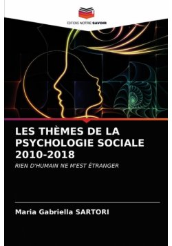 Les Thèmes De La Psychologie Sociale 2010-2018