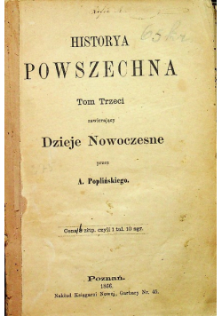 Historya powszechna Tom III 1866 r