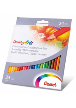Kredki ołówkowe 24 kolory PENTEL