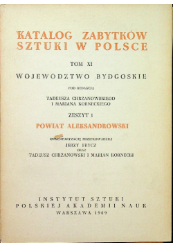 Katalog zabytków sztuki w Polsce tom XI zeszyt 1