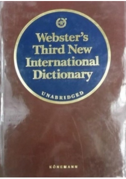 Webster Third New International Dictionary