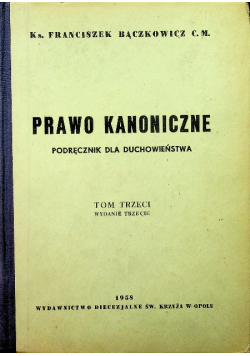 Prawo kanoniczne tom trzeci