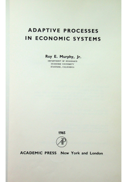 Adaptive processes in economic systems