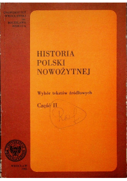 Historia Polski nowożytnej część II