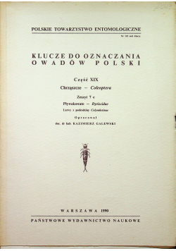 Klucze do oznaczania owadów Polski Część XIX zeszyt 7e