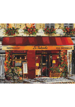 Malowanie po numerach - Jasna restauracja 40x50