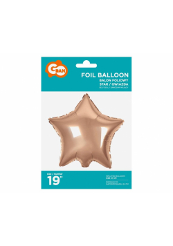 Balon foliowy Gwiazda różowo-złota 48cm
