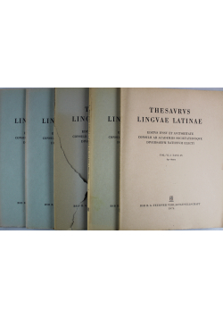 Thesaurus Linguae Latinae Vol VI 1 Fasc IV do VIII