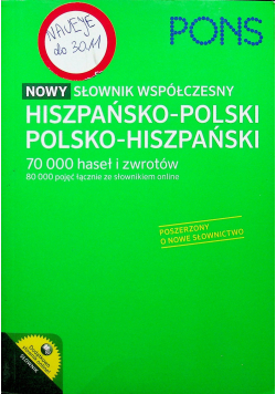 Nowy słownik współczesny hiszpańsko polski polsko hiszpański