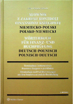 Słownik z zakresu kontroli finansowo-księgowej Niemiecko-polski polsko-niemiecki