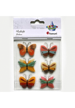 Naklejki foliowe 3D motyle mix 6szt