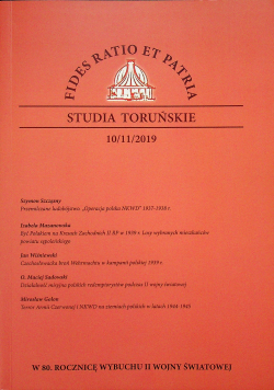 Fides Ratio et Patria Studia toruńskie 10 / 11 / 2019