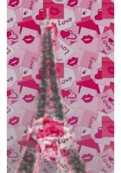 Paris love lips eiffel tower creative blank journal
