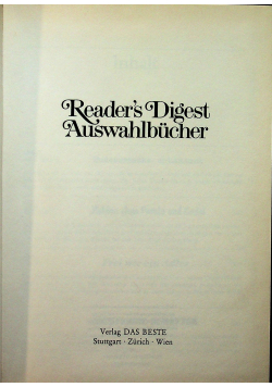 Reader's Digest Auswahlbucher Todesursache unbekannt / Helden ohne furcht und tadel / Frei wie ein adler / Nachtliche schatten