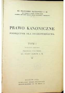 Prawo kanoniczne Podręcznik dla duchowieństwa 1932r