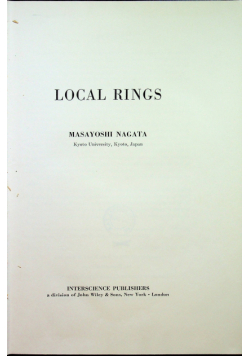 Local rings