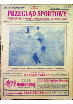 Przegląd sportowy zeszyt świąteczny 1922 r.