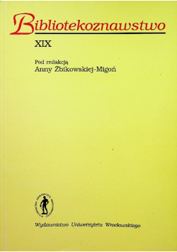 Bibliotekoznawstwo XIX