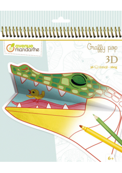 Kolorowanka Graffy Pop 3D Zwierzeta sawanny