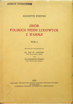 Zbiór Polskich pieśni ludowych z Warmji tom II 1934 r.