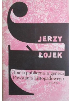 Opinia publiczna a geneza Powstania Listopadowego