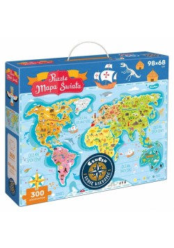 Puzzle Mapa Świata 300 el.
