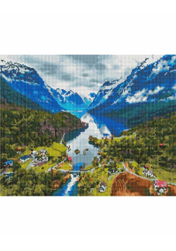 Mozaika diamentowa - Górski krajobraz 40x50cm