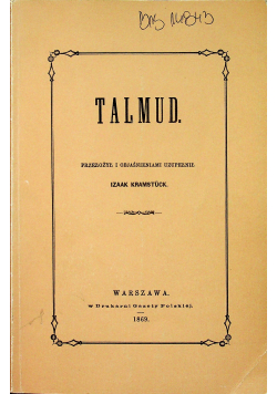 Talmud reprint z 1869 r