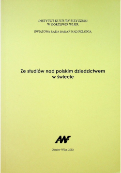Ze studiów nad polskim dziedzictwem w świecie