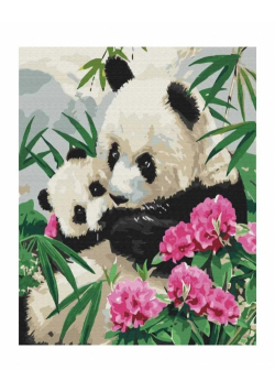 Malowanie po numerach - Mama panda... 40x50cm