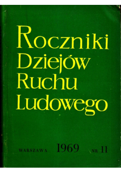 Roczniki Dziejów Ruchu Ludowego Numer 11