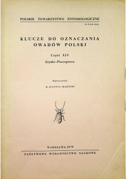 Klucze do oznaczania owadów Polski Część XIV