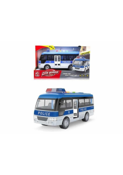 Autobus policyjny ze światłem i dźwiękiem